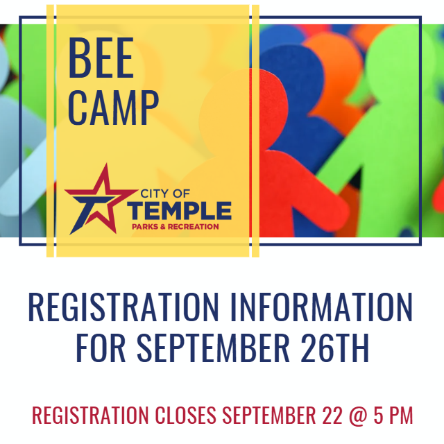  Bee Camp Registration for Friday, September 26th.